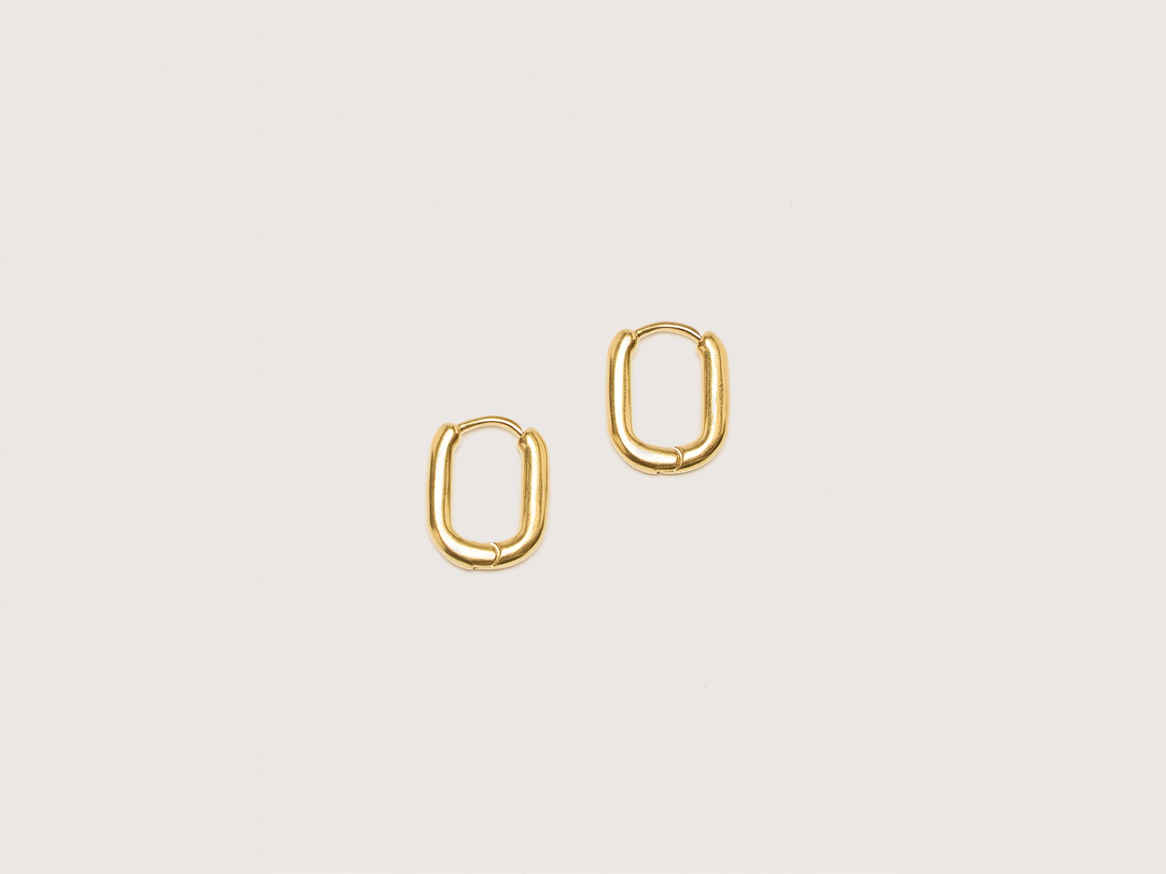 Sparkling Earrings-Oblong Gold Earrings (242 / W / GOLD)