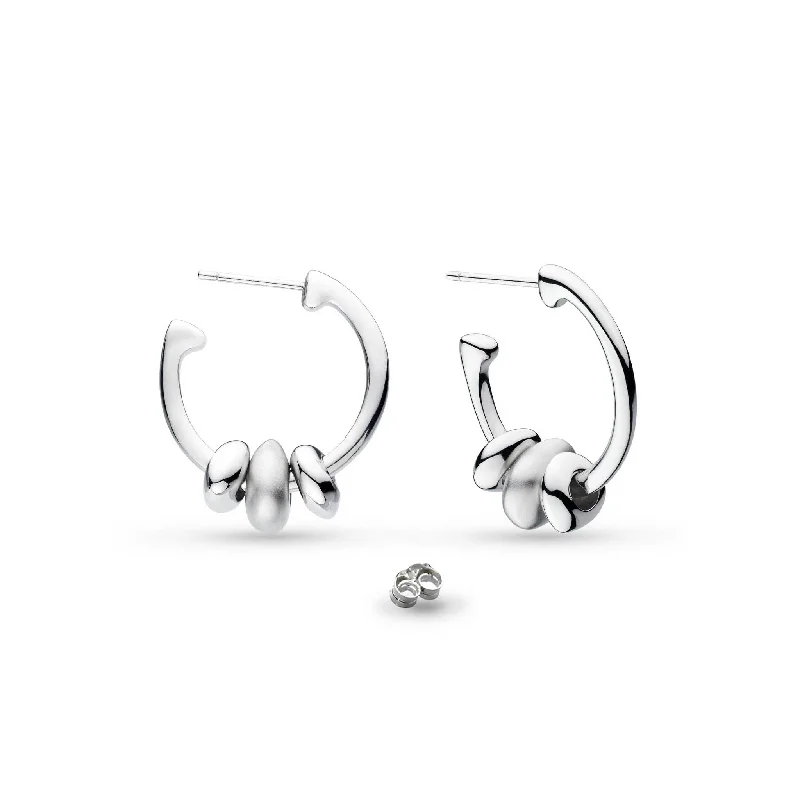 Soft Hoop Earrings-Silver Coast Tumble Trio Hoop Earrings