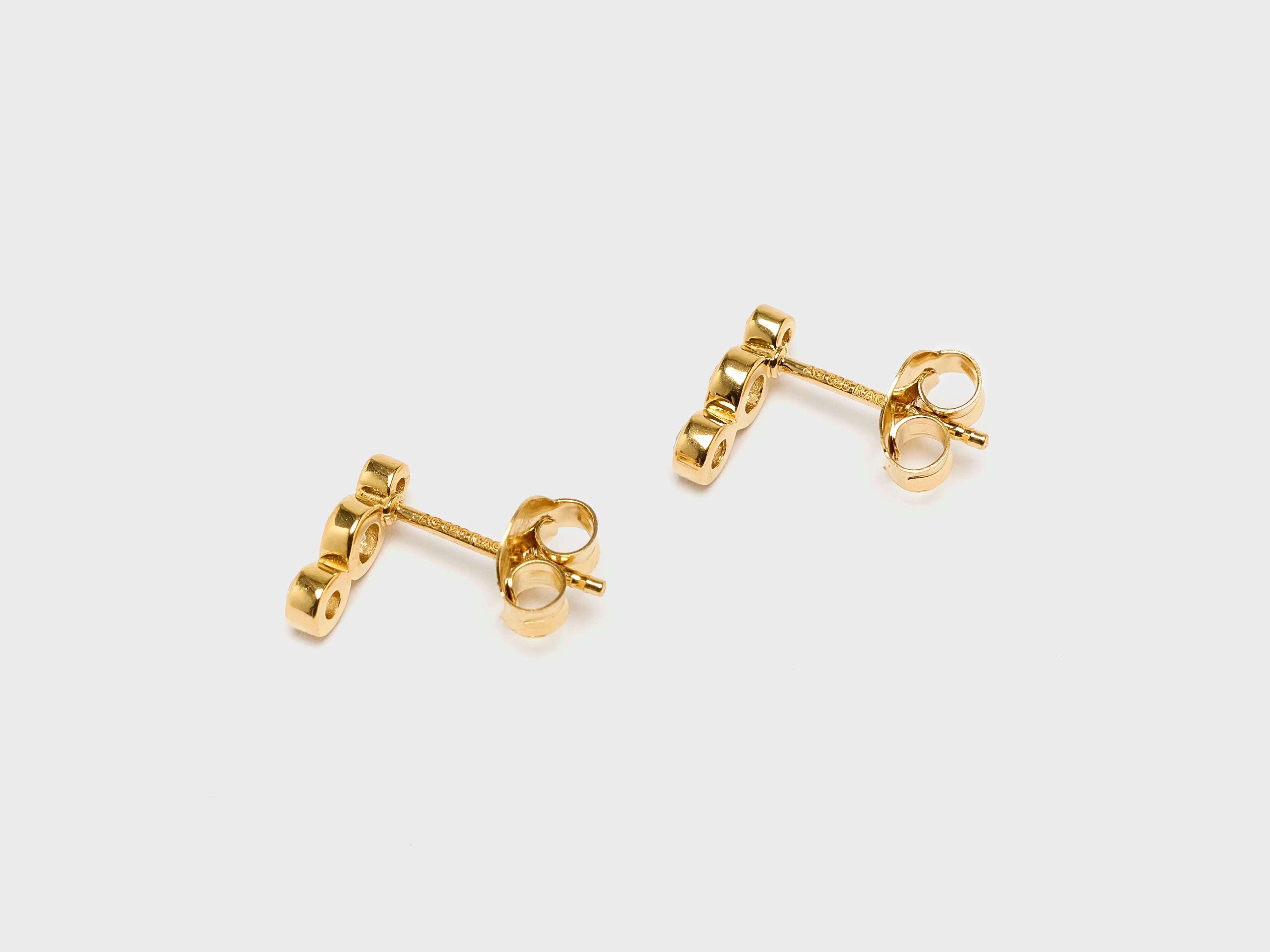 Artistic Hoop Earrings-Odile Stud Earrings (251 / W / GOLD)