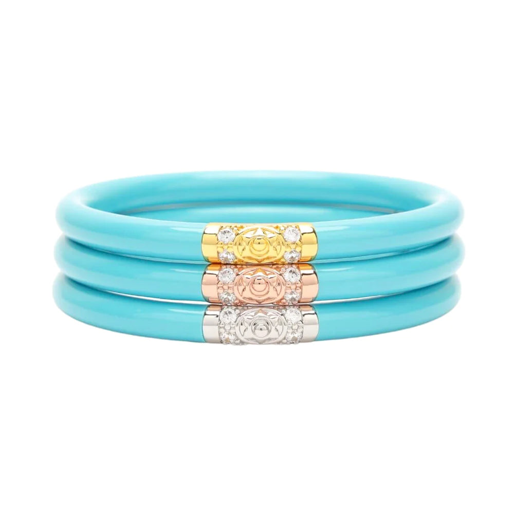 Simple Custom Bangles-BuDhaGirl Turquoise Three Kings AWB Bangles