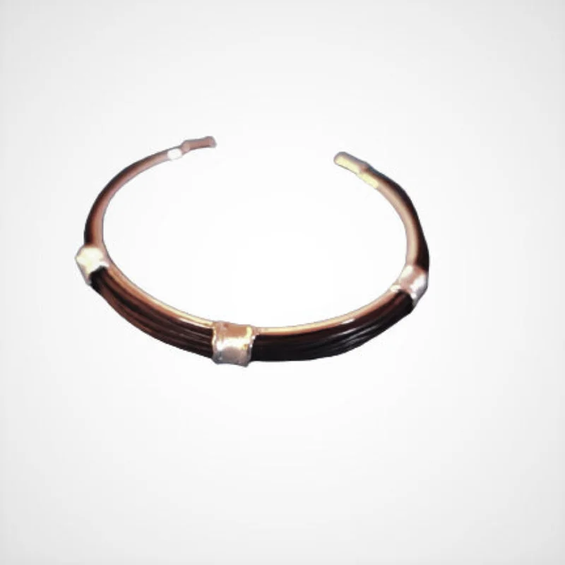 Minimal Style Bangles-Elephant Hair Oval Bangle