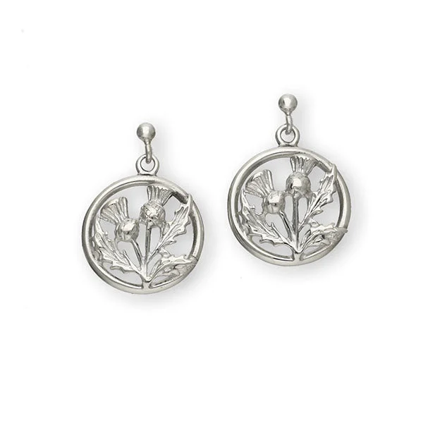 Minimalist Hoop Earrings-Thistle Silver Earrings E27