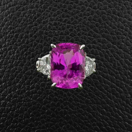 Simple Wedding Ring for MenPink Sapphire & Diamond Ring