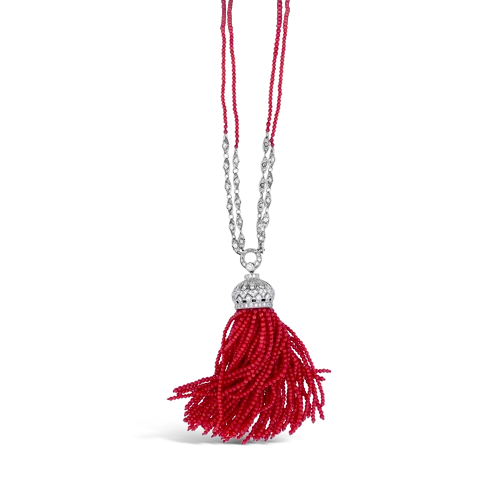 Birthstone Wedding Ring for Men-Personalized Name Necklace-Coral & Diamond Tassel Necklace