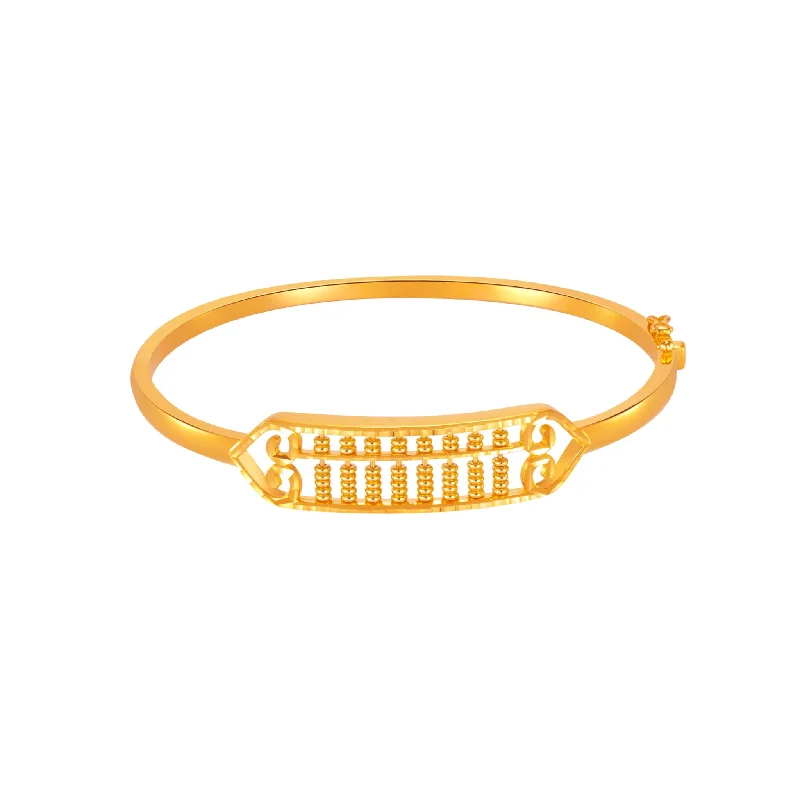 Beaded Bangles For Kids-916 Gold Abundance Abacus Bangle