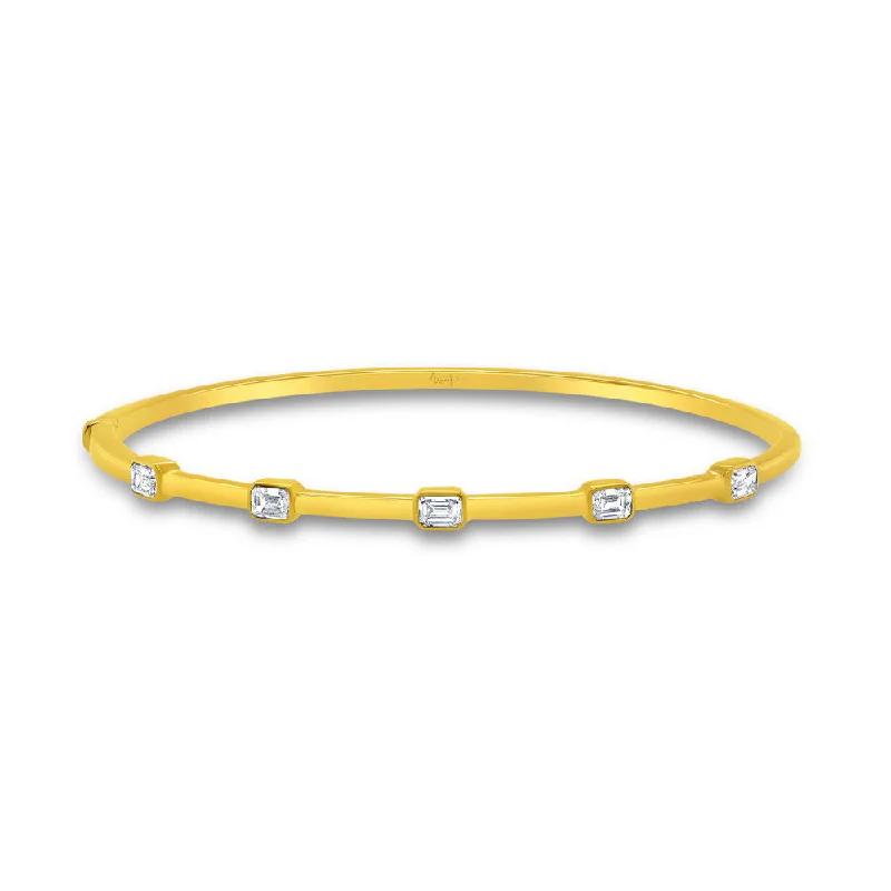 Simple Elegant Bangles-Uneek Alexandria Collection Bezel Bangle