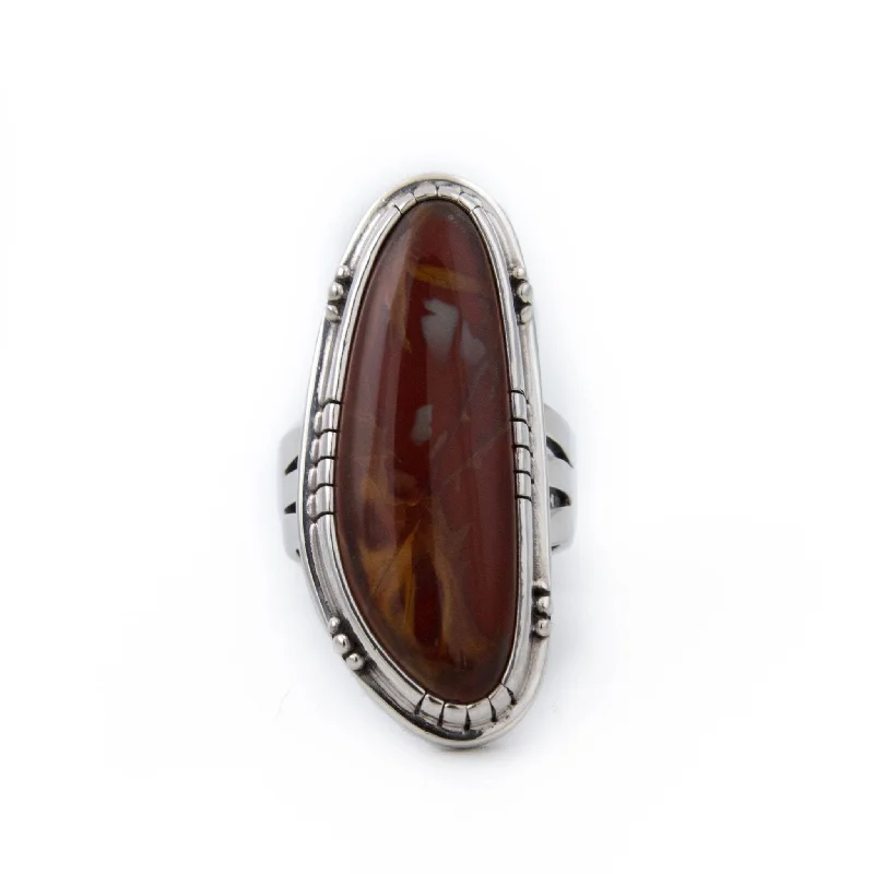 Wedding Ring with EngravingOblong Noreena Jasper Ring