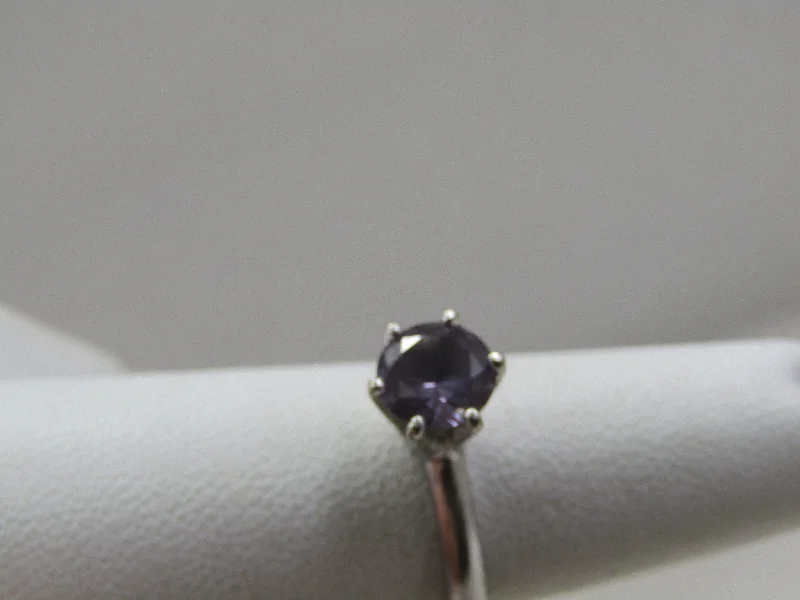 Personalized Wedding Ring for Her10kt Purple Sapphire Solitaire Ring, 1.15 CTW, Sz. 5.5