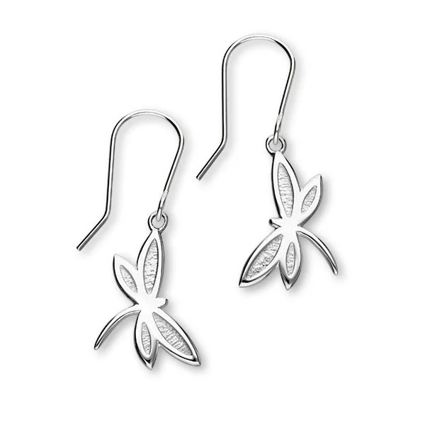 Bold Crystal Earrings-Nature In Flight Silver Earrings E1745