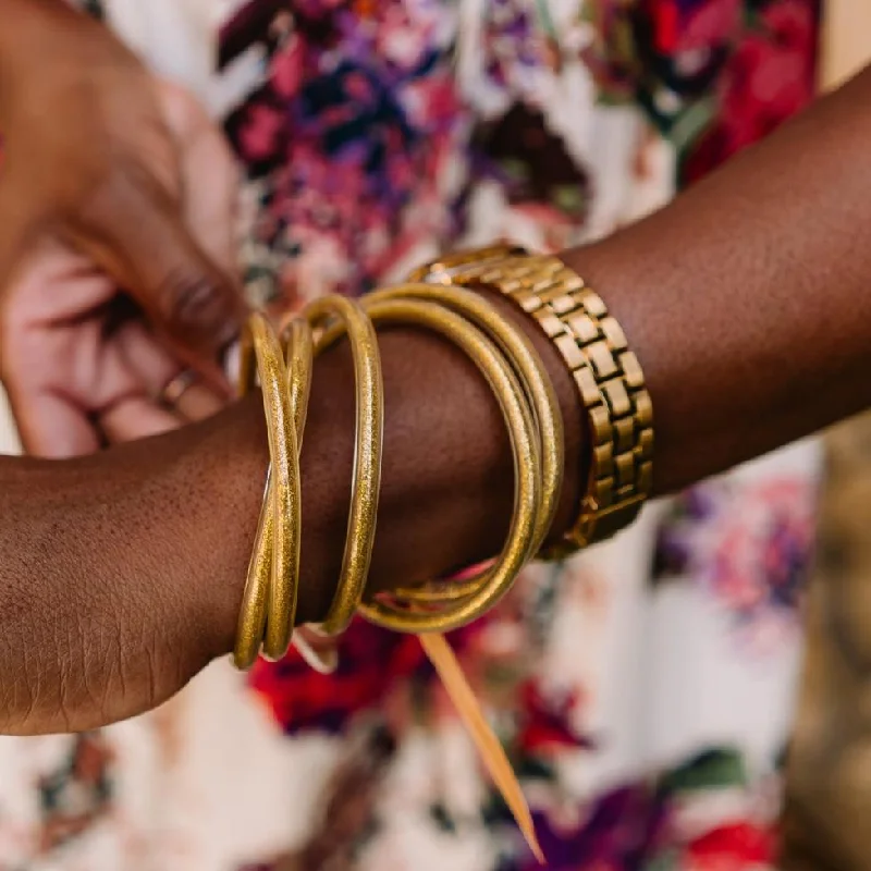 Layered Silver Bangles-Serenity Shimmer Tube Bangles