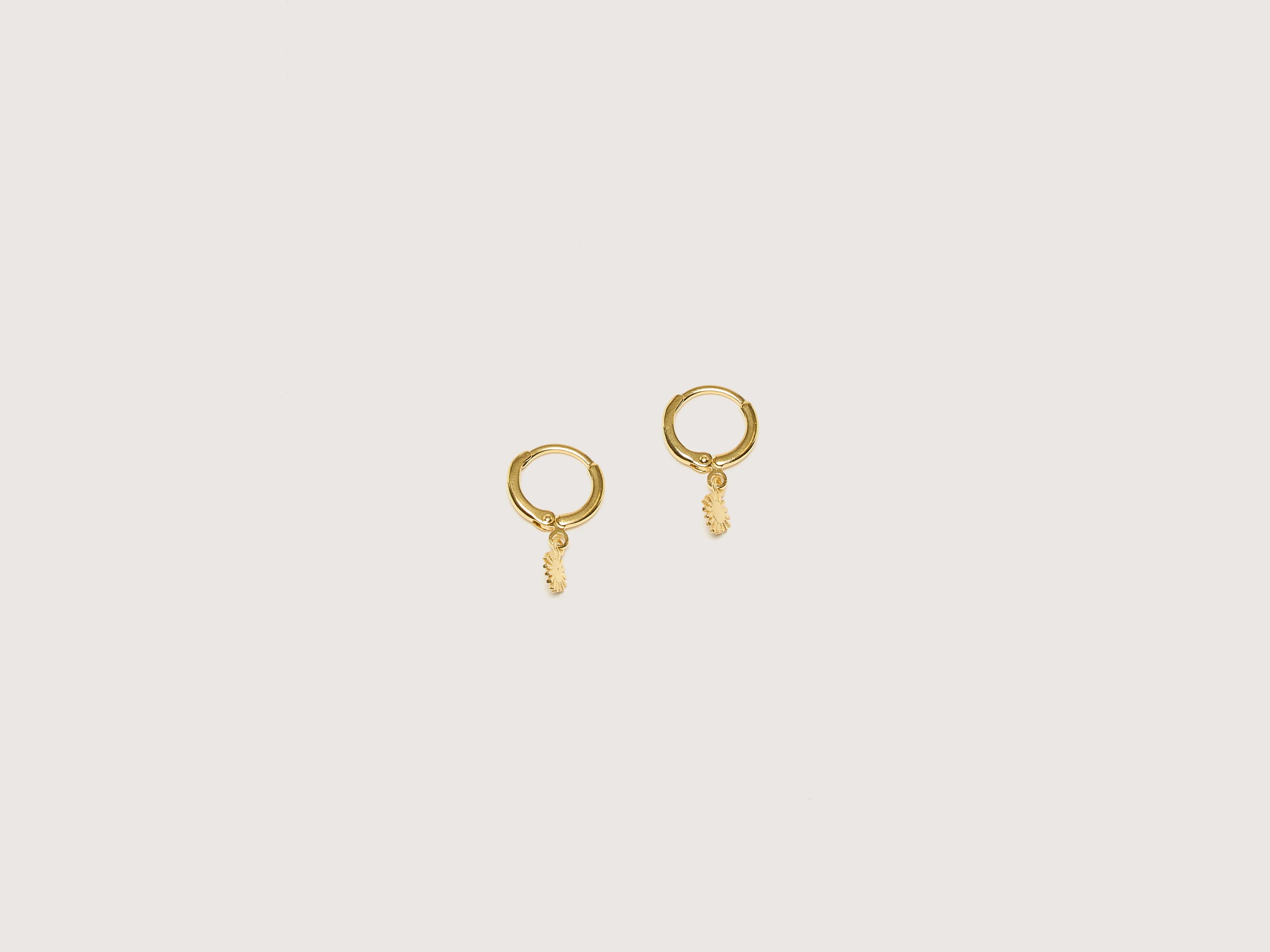 Minimal Hoop Earrings-Soleil Hoop Earrings (242 / W / GOLD)