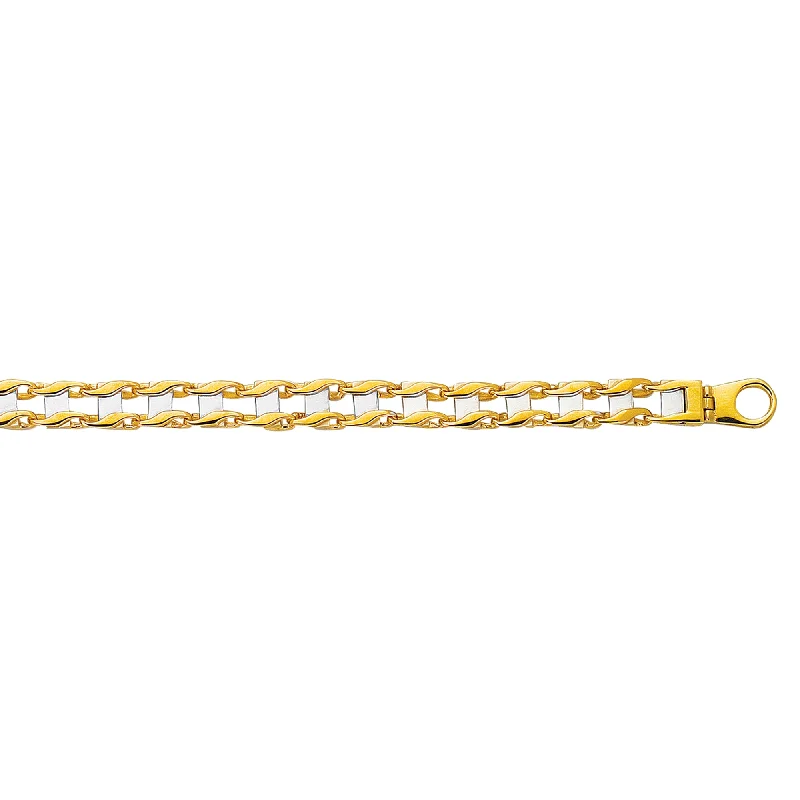 Adjustable Bracelets-14K Gold Railroad Link Bracelet