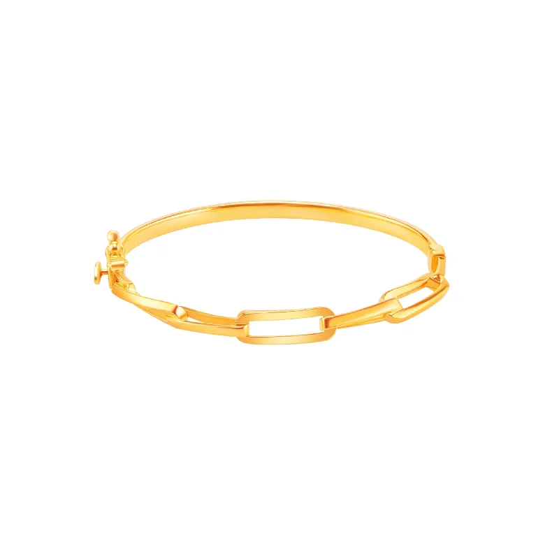 Bangle Sets For Wedding-916 Gold Twisted Links Bangle