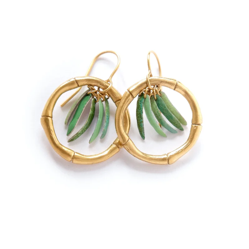 Large Designer Drop Earrings-BAMBOO  BETTY . earrings