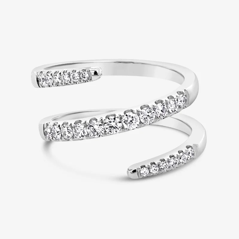 Unique Promise Ring for HerThe Original Diamond Wrap Ring