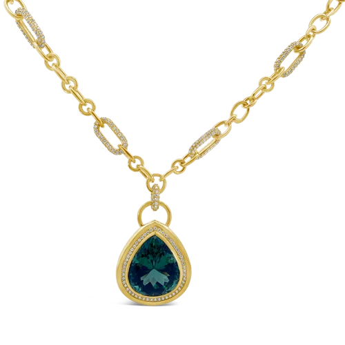 Classic Wedding Band with Diamond Accent-Gold Pendant Necklace-Green Tourmaline & Diamond Necklace