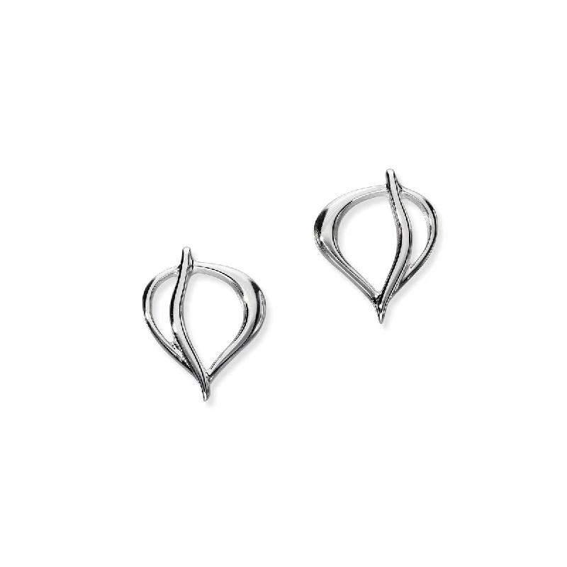 Artistic Hoop Earrings-Leah Silver Earrings E1776