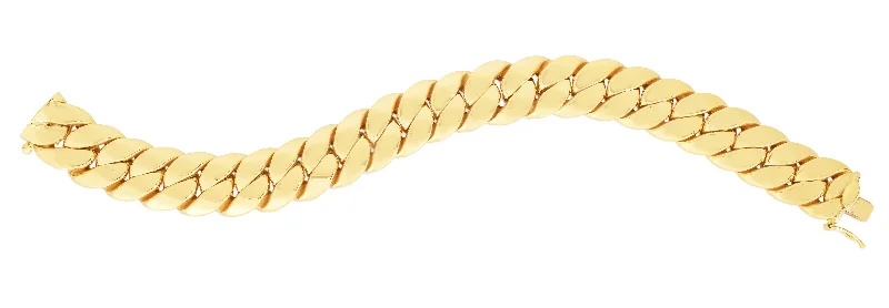 Cool Bracelets For Men-14K Gold 14mm Miami Cuban Bracelet