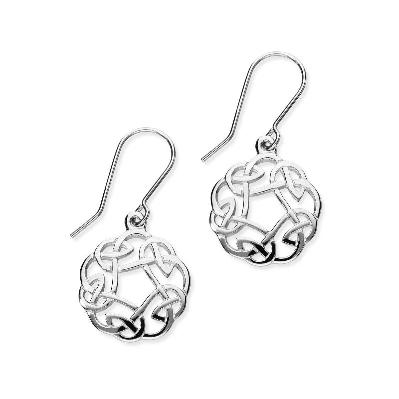 Large Silver Earrings-Celtic Silver Earrings E322