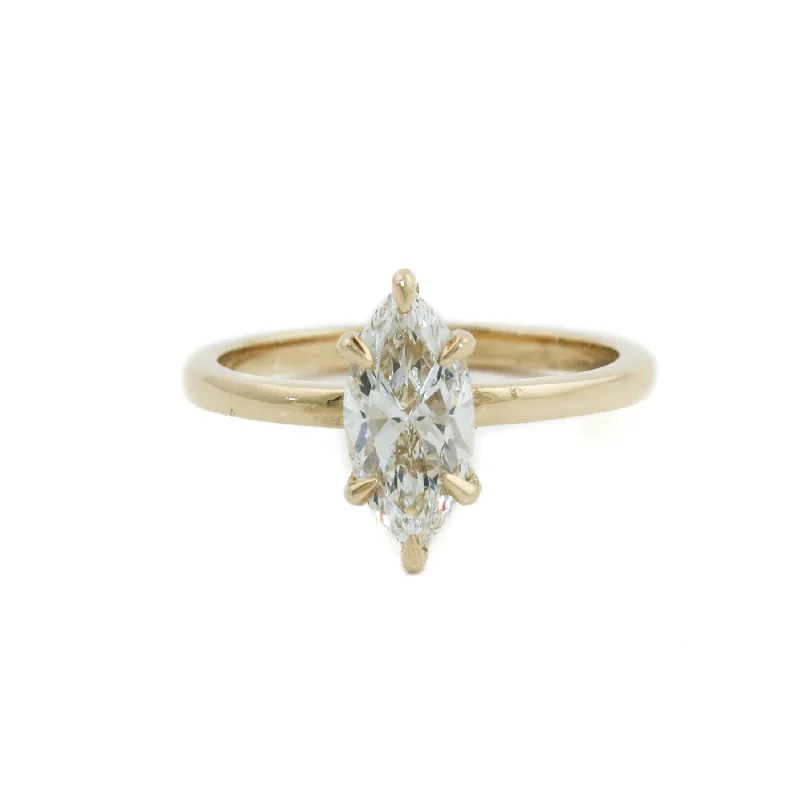 Diamond Engagement Ring14K Gold Marquise "Victoria" Solitaire Diamond Ring