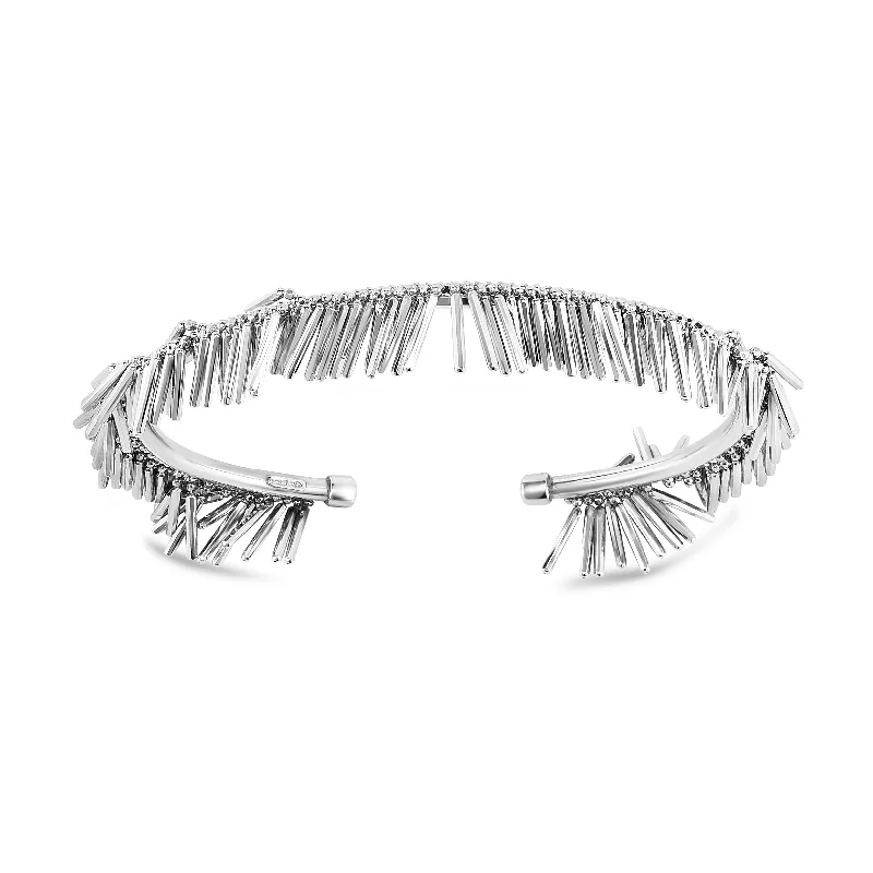 Rainbow Bracelets-Silver Fringe Bangle