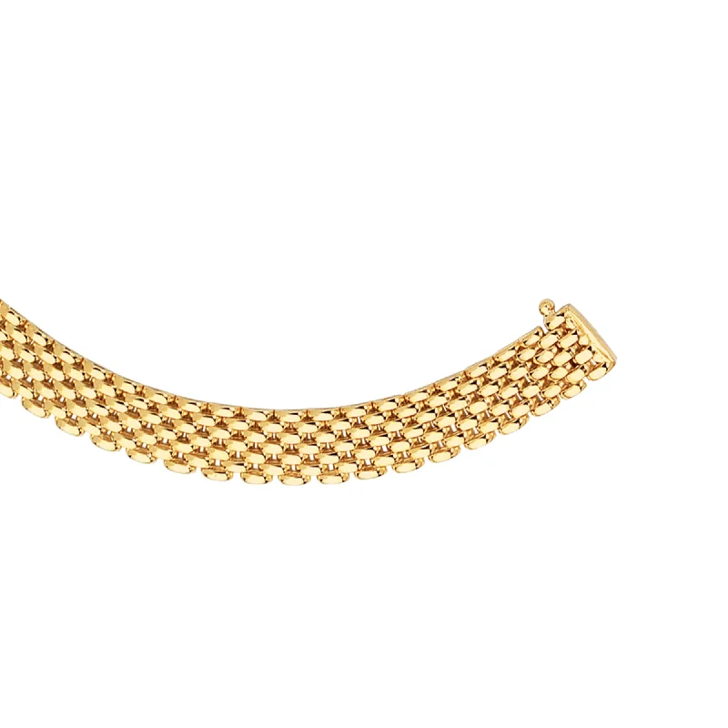 Elegant Bead Bracelets-14K Gold 9mm Panther Bracelet