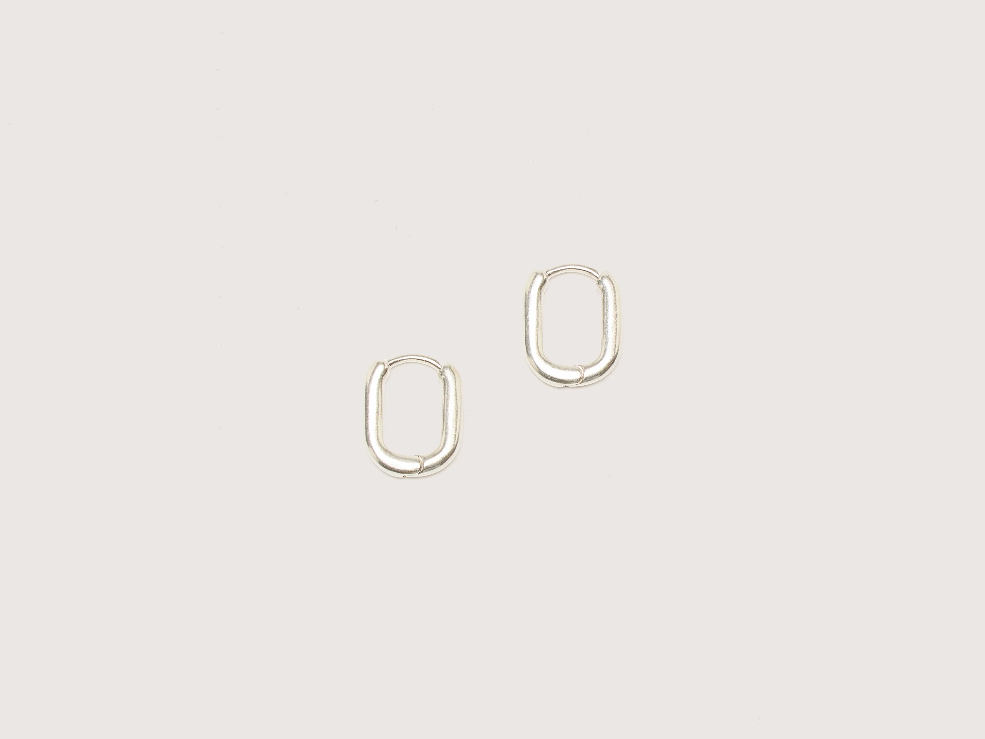 Gold Cluster Earrings-Oblong Silver Earrings (242 / W / SILVER)