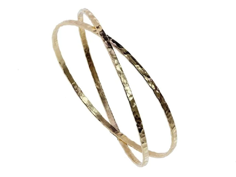 Premium Silver Bangles-Yaron Morhaim Double Gold Bangle