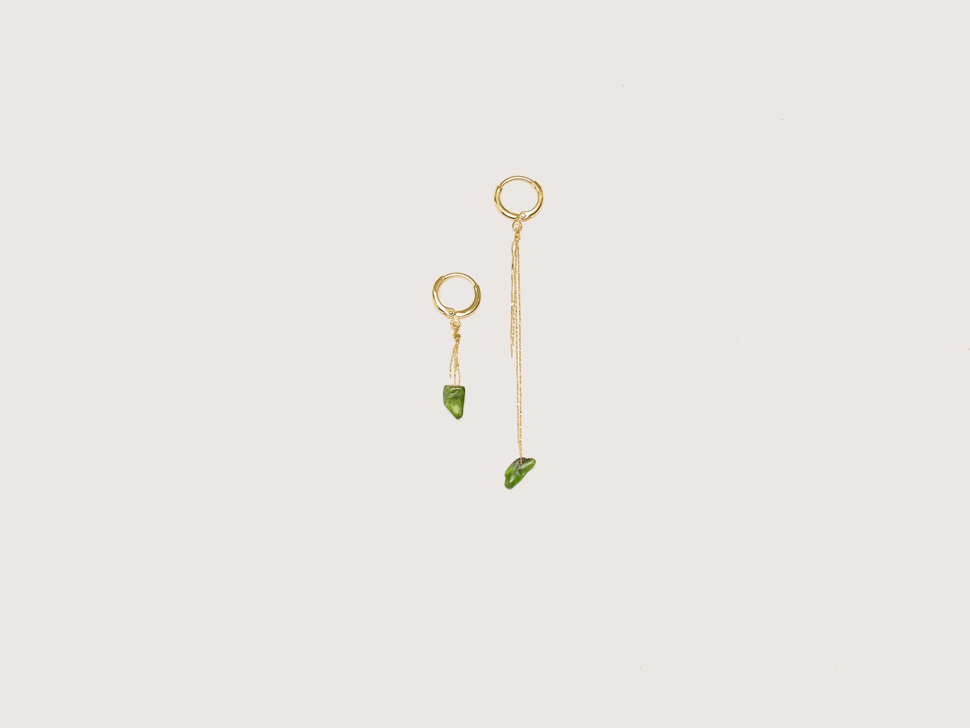 Geometric Diamond Earrings-Lya Asymmetric Earrings (242 / W / GOLD)