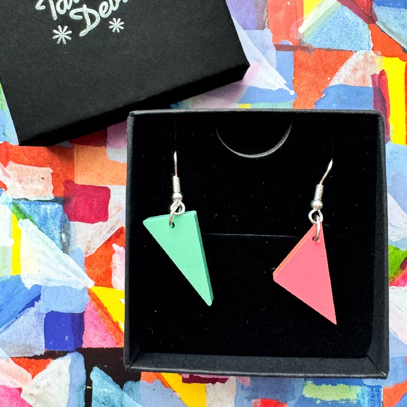 Multi-Gemstone Earrings-Tatty Devine X Mary Wykeham Triangle earrings