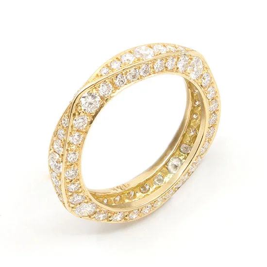 Custom Engagement Ring Set for HerDiamond Keshet Ring in Yellow Gold