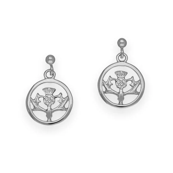 Blue Drop Earrings-Thistle Silver Earrings E151