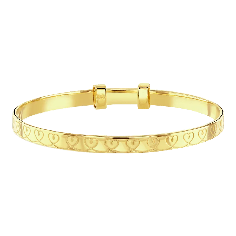 Indian Bangles-Little Star Jewellery Amari Gold Hearts Bangle