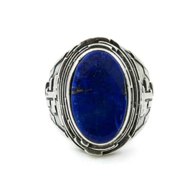 Personalized Birthstone Engagement Ring for Women"Fractal" Ring x Lapis Lazuli