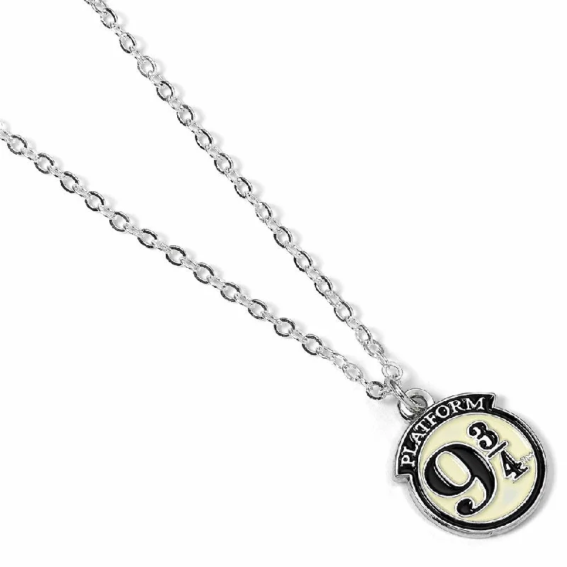 Black Wedding Ring for Men-Elegant Crystal Necklace-Harry Potter Pendant & Necklace Platform 9 3/4 (silver plated)