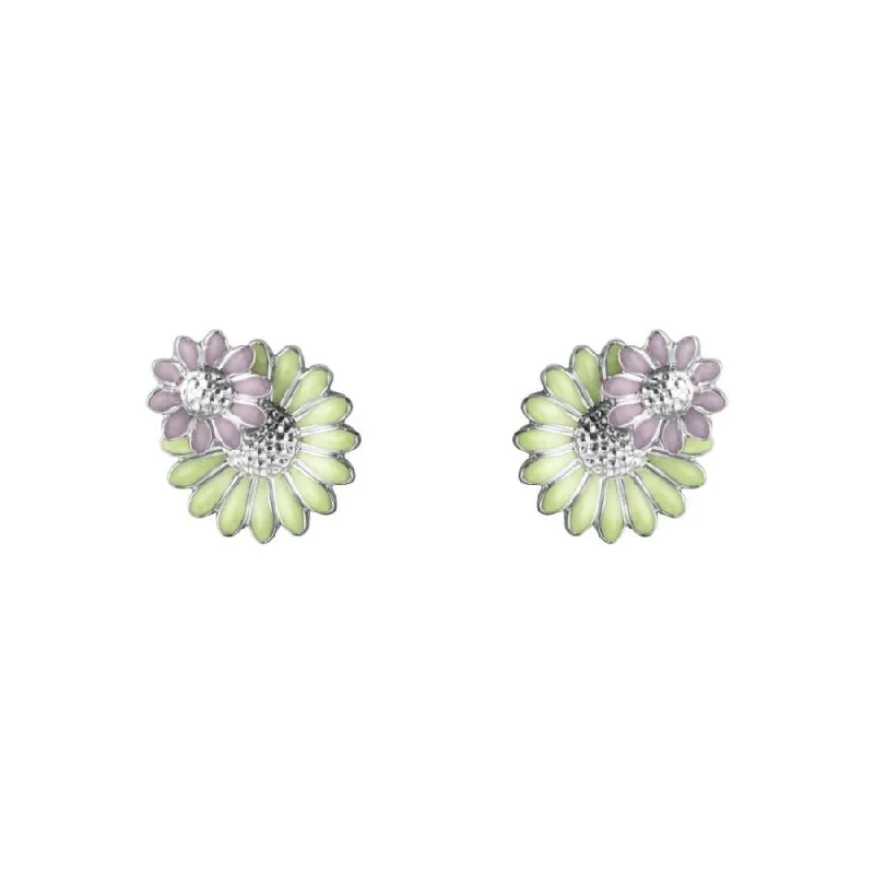 Earrings for Sensitive Ears-Silver Daisy Stud Earrings