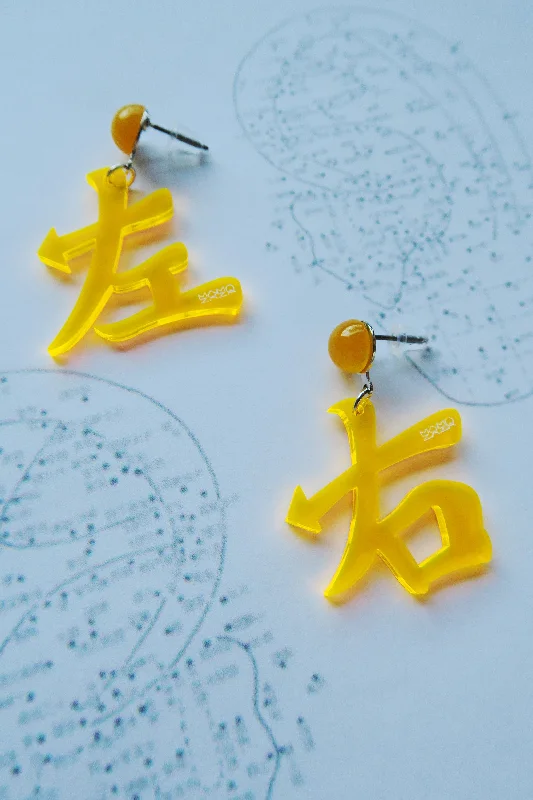 Shocking Orange & agate Earrings