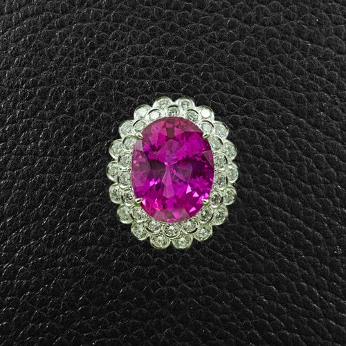 Sapphire Wedding Ring SetPink Sapphire & Diamond Ring