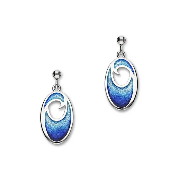 Natural Stone Earrings-Coastal Silver Earrings EE321