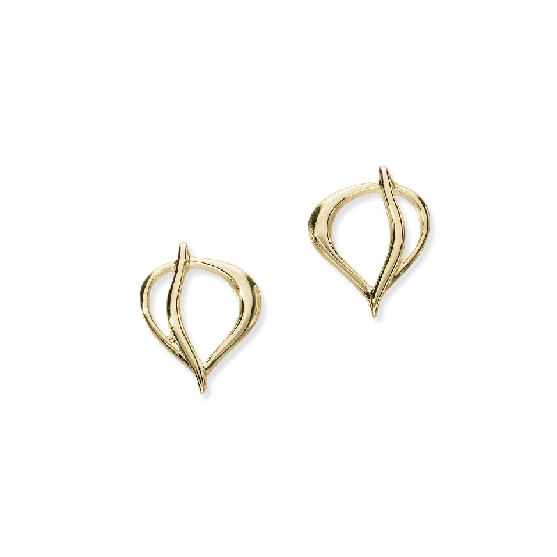 Silver Hoop Earrings for Women-Leah Gold Earrings GE1776