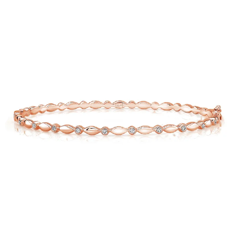 Slim Gold Bangles-Uneek Oriole Stackable Diamond Bangle