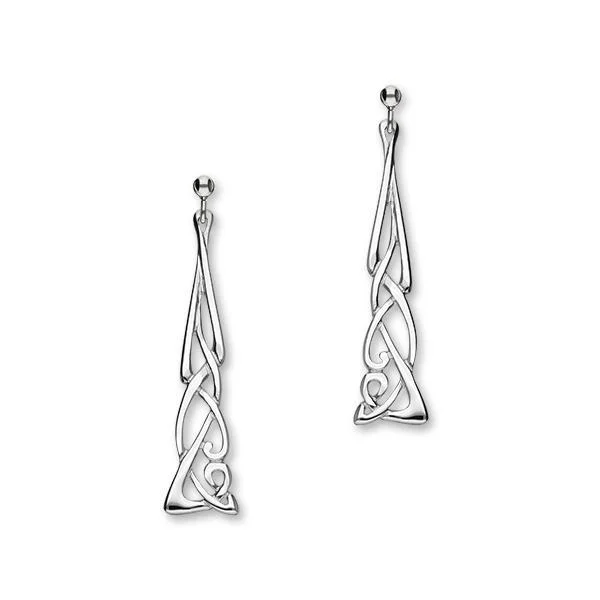 Blue Earrings-Archibald Knox Silver Earrings E329