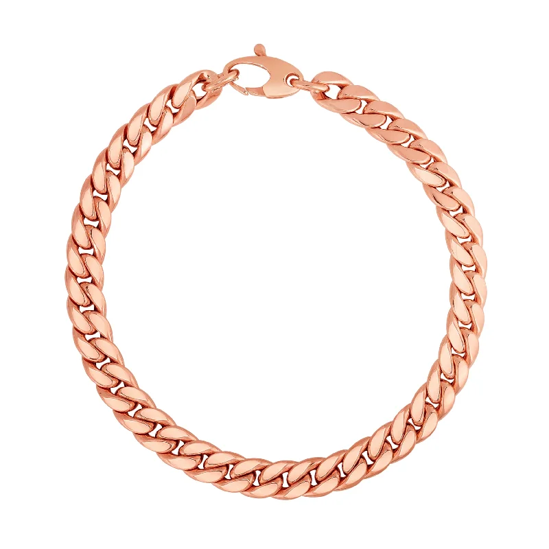 Gold Bracelets For Women-14K Gold Classic Cuban Link