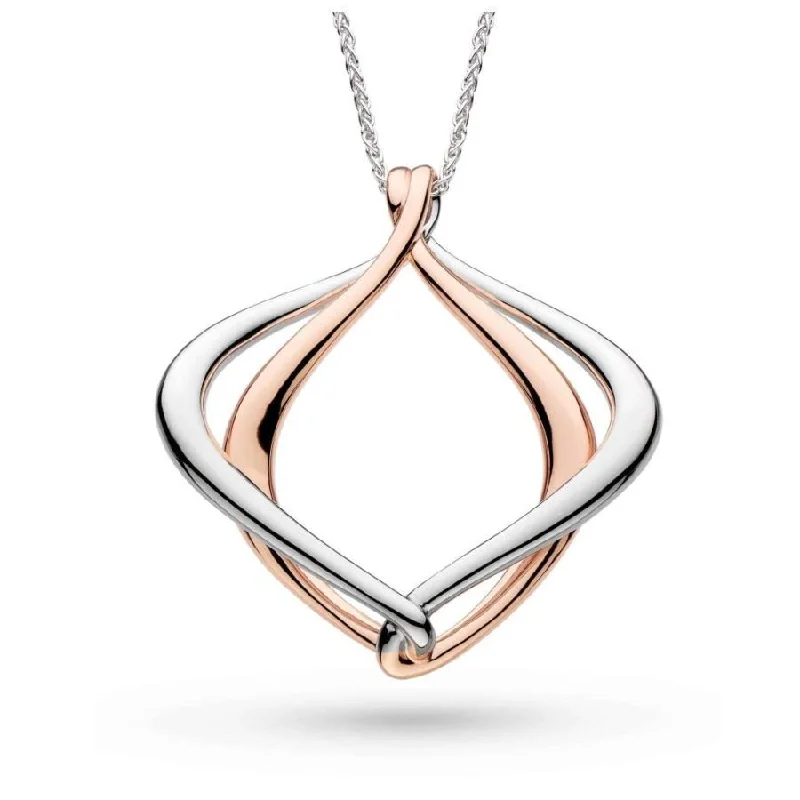 Simple Silver Band Ring-Birthstone Heart Necklace-Silver & Rose Gold Plated Alicia Rose Grande Slider Necklace