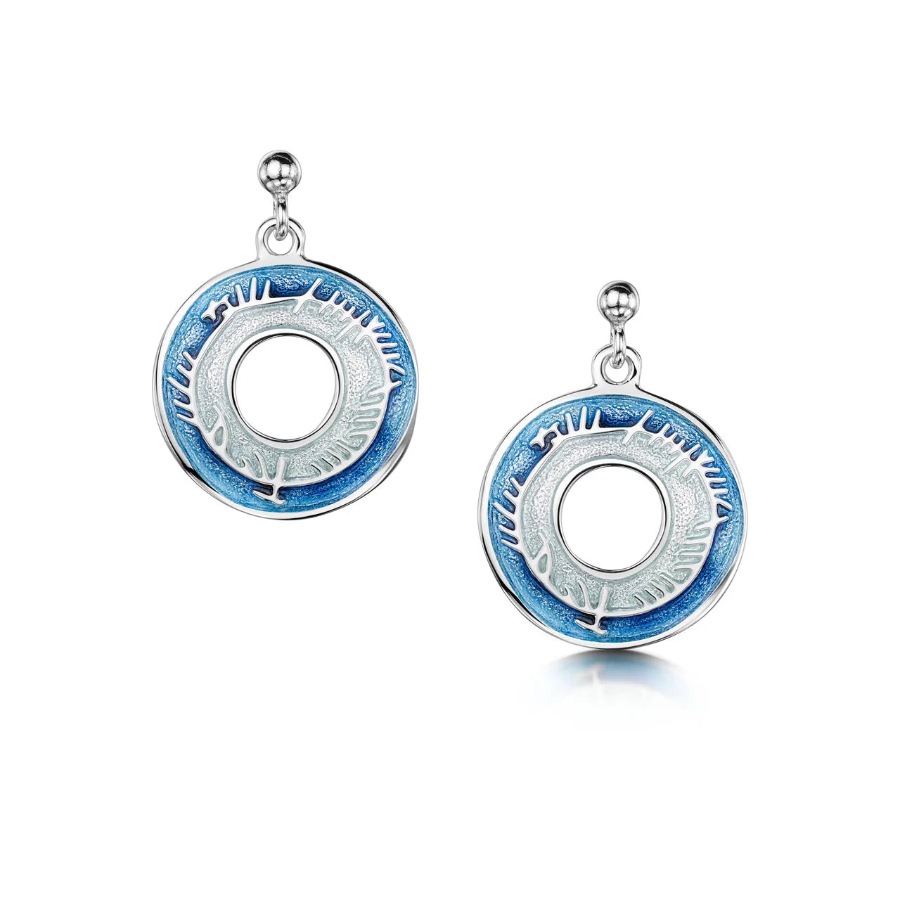 Classic Drop Gem Earrings-Skyran Silver Drop Earrings