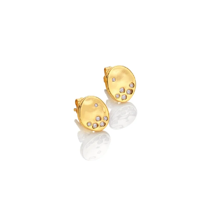 Vintage Pearl Earrings-Hot Diamonds X Golden Edit Illuminate Stud Earrings