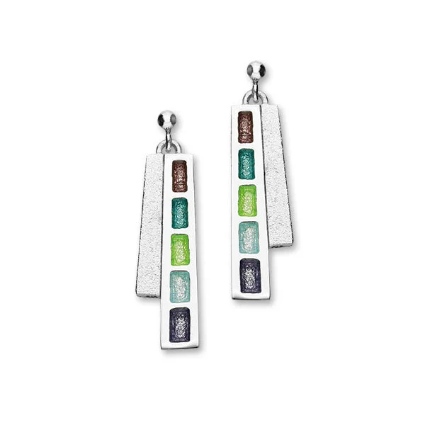 Multi-stone Drop Earrings-Indulge Silver Earrings EE179