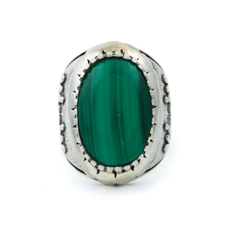 Diamond Engagement Ring"Kiku" Ring x Malachite