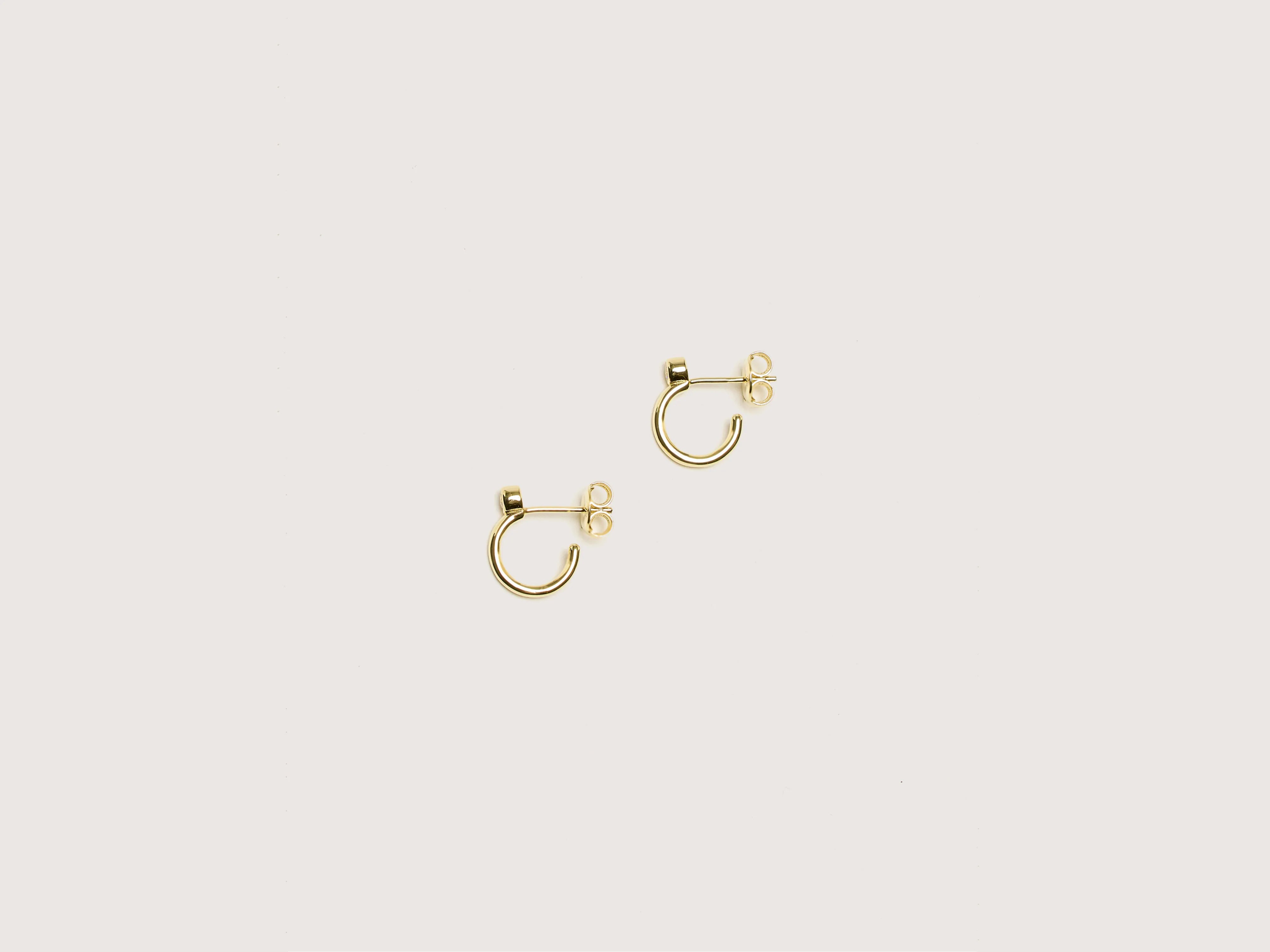 Textured Drop Earrings-Odette Mini Hook Earrings (251 / W / GOLD)